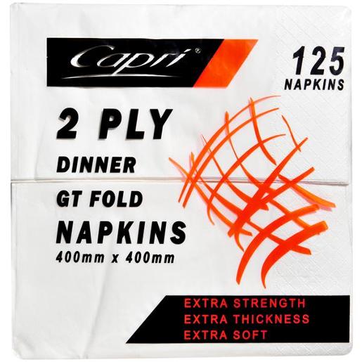 DINNER NAPKINS WHITE 2PLY (C-ND0161) 125S