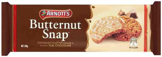 BISCUITS CHOCOLATE BUTTERNUT SNAPS 200GM