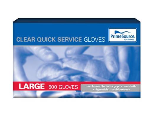 LARGE CLEAR GLOVES (PS-QSG-LGE) 500S
