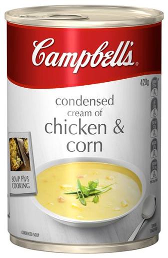 CONDENSED SOUP CHICKEN AND CORN 420GM