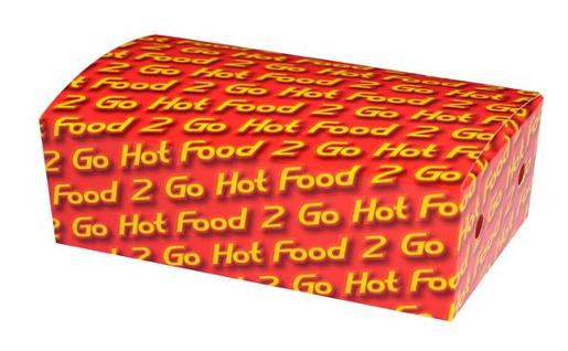 HOT FOOD 2 GO SMALL CARDBOARD SNACK CONTAINER (CA-SSBX-HF2G) 50S