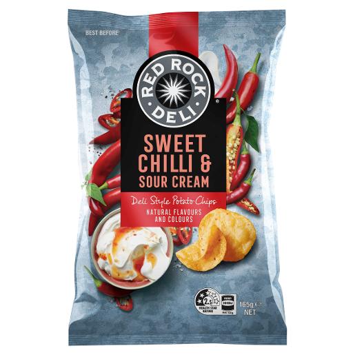 SWEET CHILLI AND SOUR CREAM POTATO CHIPS 165GM